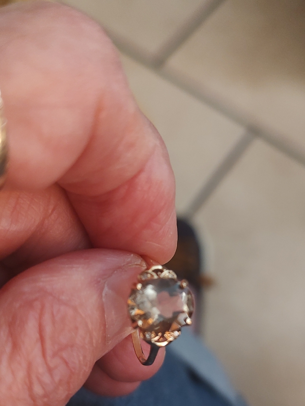 Smoky Quartz 14k  Cocktail Ring - Women Jewelry